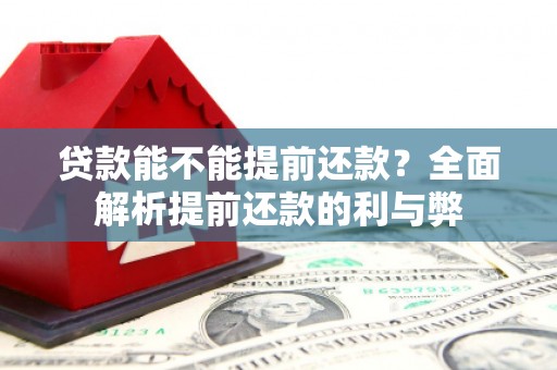 金湖贷款能不能提前还款？全面解析提前还款的利与弊
