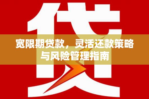 金湖宽限期贷款，灵活还款策略与风险管理指南