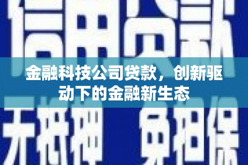 金湖金融科技公司贷款，创新驱动下的金融新生态
