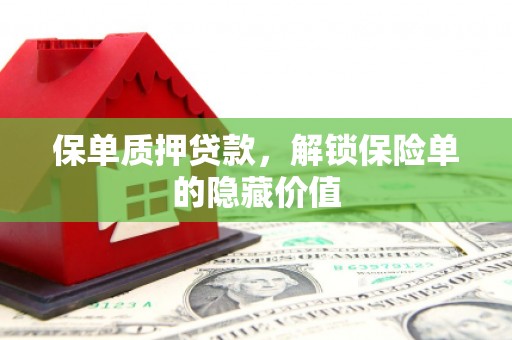 金湖保单质押贷款，解锁保险单的隐藏价值