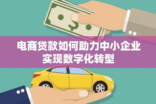 金湖电商贷款如何助力中小企业实现数字化转型