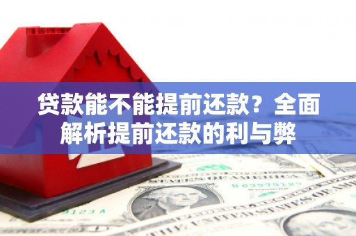 金湖贷款能不能提前还款？全面解析提前还款的利与弊