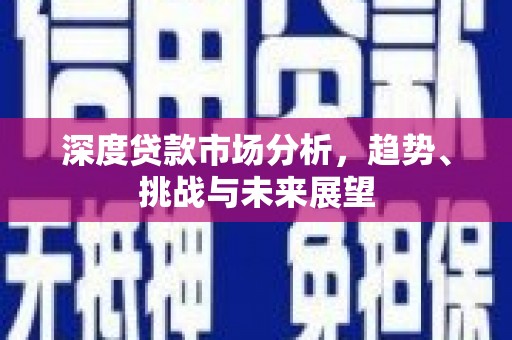 金湖深度贷款市场分析，趋势、挑战与未来展望
