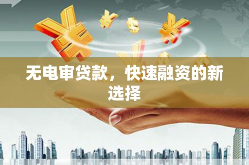 金湖无电审贷款，快速融资的新选择