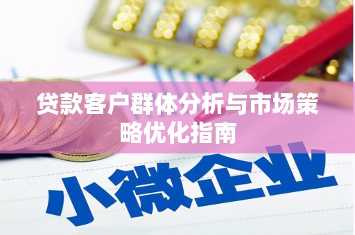 金湖贷款客户群体分析与市场策略优化指南