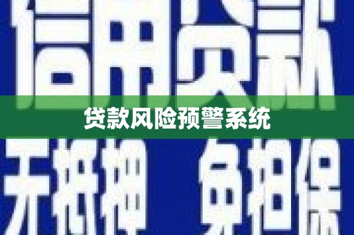 金湖贷款风险预警系统