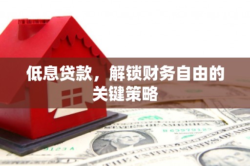 金湖低息贷款，解锁财务自由的关键策略