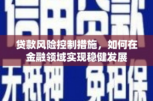金湖贷款风险控制措施，如何在金融领域实现稳健发展