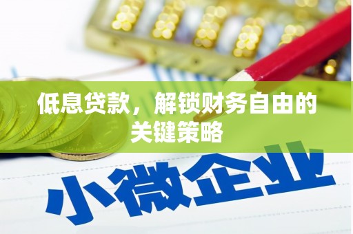 金湖低息贷款，解锁财务自由的关键策略