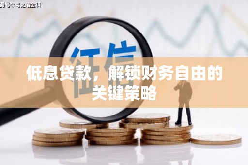 金湖低息贷款，解锁财务自由的关键策略