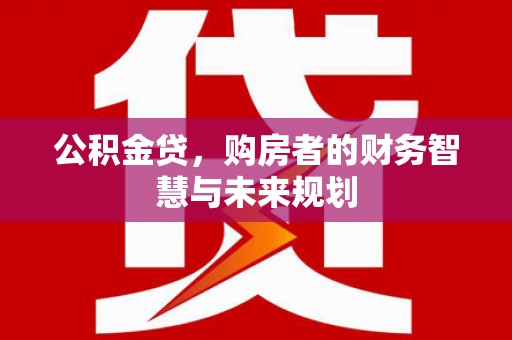 金湖公积金贷，购房者的财务智慧与未来规划