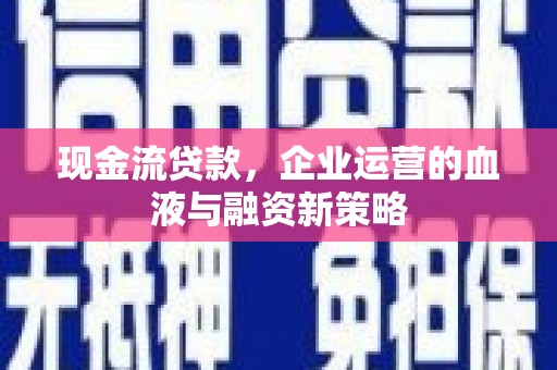 金湖现金流贷款，企业运营的血液与融资新策略