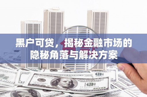 金湖黑户可贷，揭秘金融市场的隐秘角落与解决方案