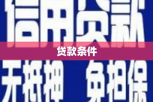 金湖贷款条件