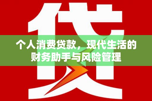 金湖个人消费贷款，现代生活的财务助手与风险管理