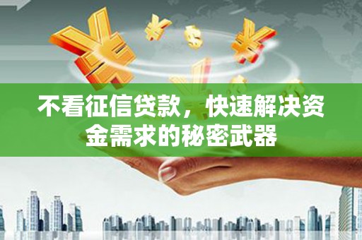 金湖不看征信贷款，快速解决资金需求的秘密武器