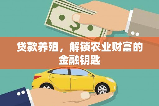 金湖贷款养殖，解锁农业财富的金融钥匙