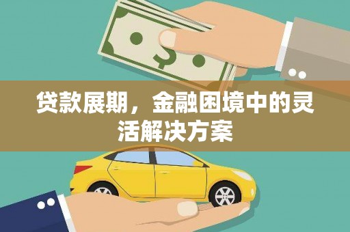 金湖贷款展期，金融困境中的灵活解决方案