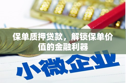 金湖保单质押贷款，解锁保单价值的金融利器