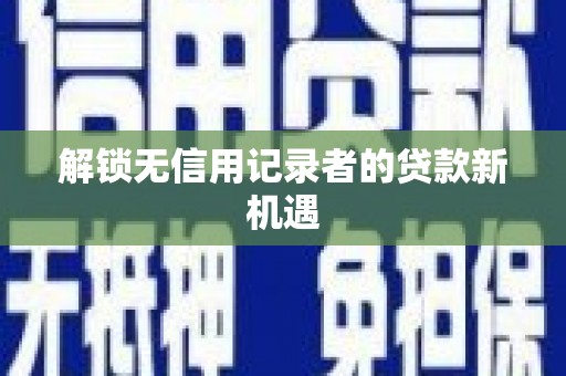 金湖解锁无信用记录者的贷款新机遇