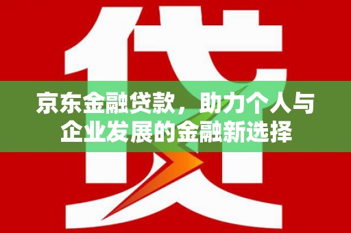金湖京东金融贷款，助力个人与企业发展的金融新选择