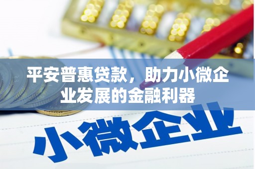 金湖平安普惠贷款，助力小微企业发展的金融利器