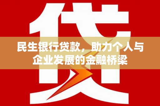 金湖民生银行贷款，助力个人与企业发展的金融桥梁