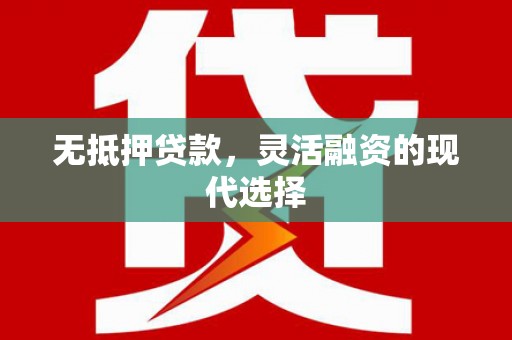 金湖无抵押贷款，灵活融资的现代选择