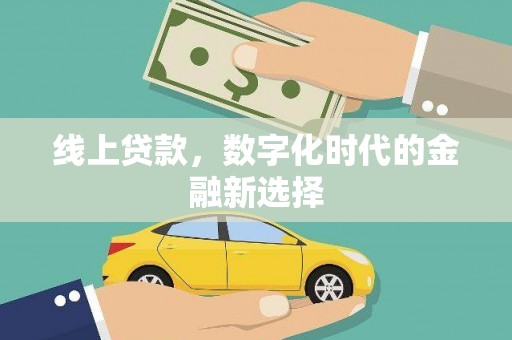金湖线上贷款，数字化时代的金融新选择