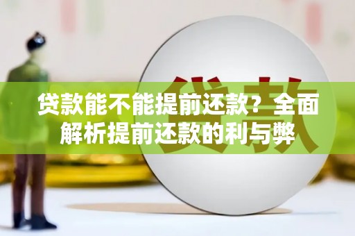 金湖贷款能不能提前还款？全面解析提前还款的利与弊