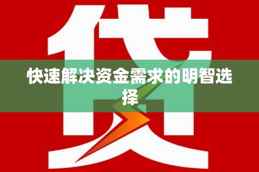 金湖快速解决资金需求的明智选择