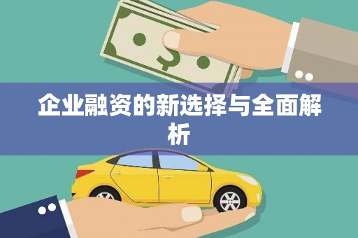 金湖企业融资的新选择与全面解析